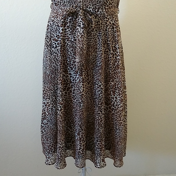 Adorable Rabbit Rabbit Rabbit Leopard Print Dress halter style flattering cut - Picture 2 of 8